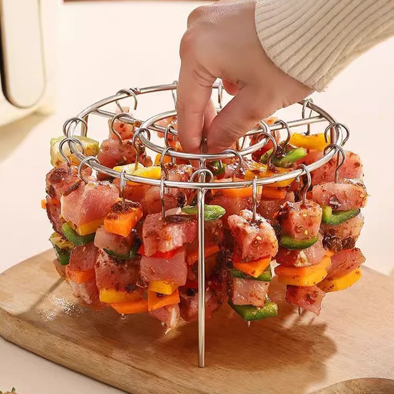 🥩Vertical barbecue grill for grilling skewers.🍤