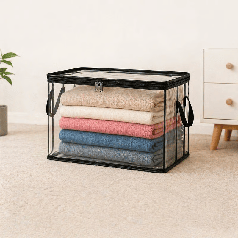 🎁 📦Large Heavy-Duty Thick Plastic Clear Storage Bag for Clothes, Moving & Storage