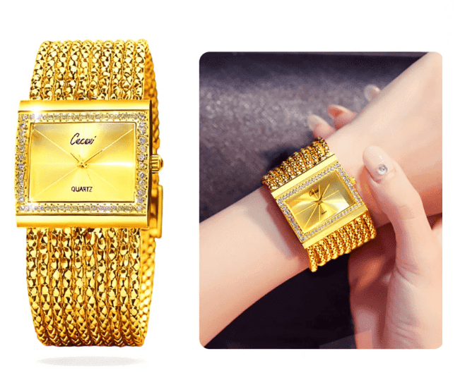 🎄🎁Christmas Special Offer: 50% OFF💥Ladies Rhinestone Quartz Square Watch