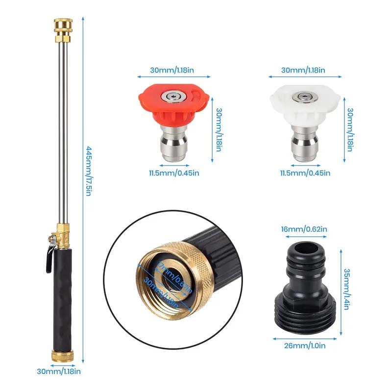 Hydro Jet High-Pressure Power Washer Wand